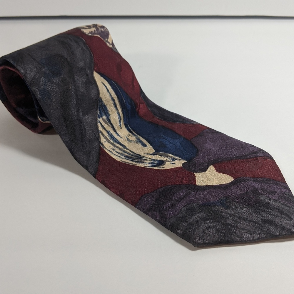 Roffe New York Red, Gray, Blue & Purple Tie